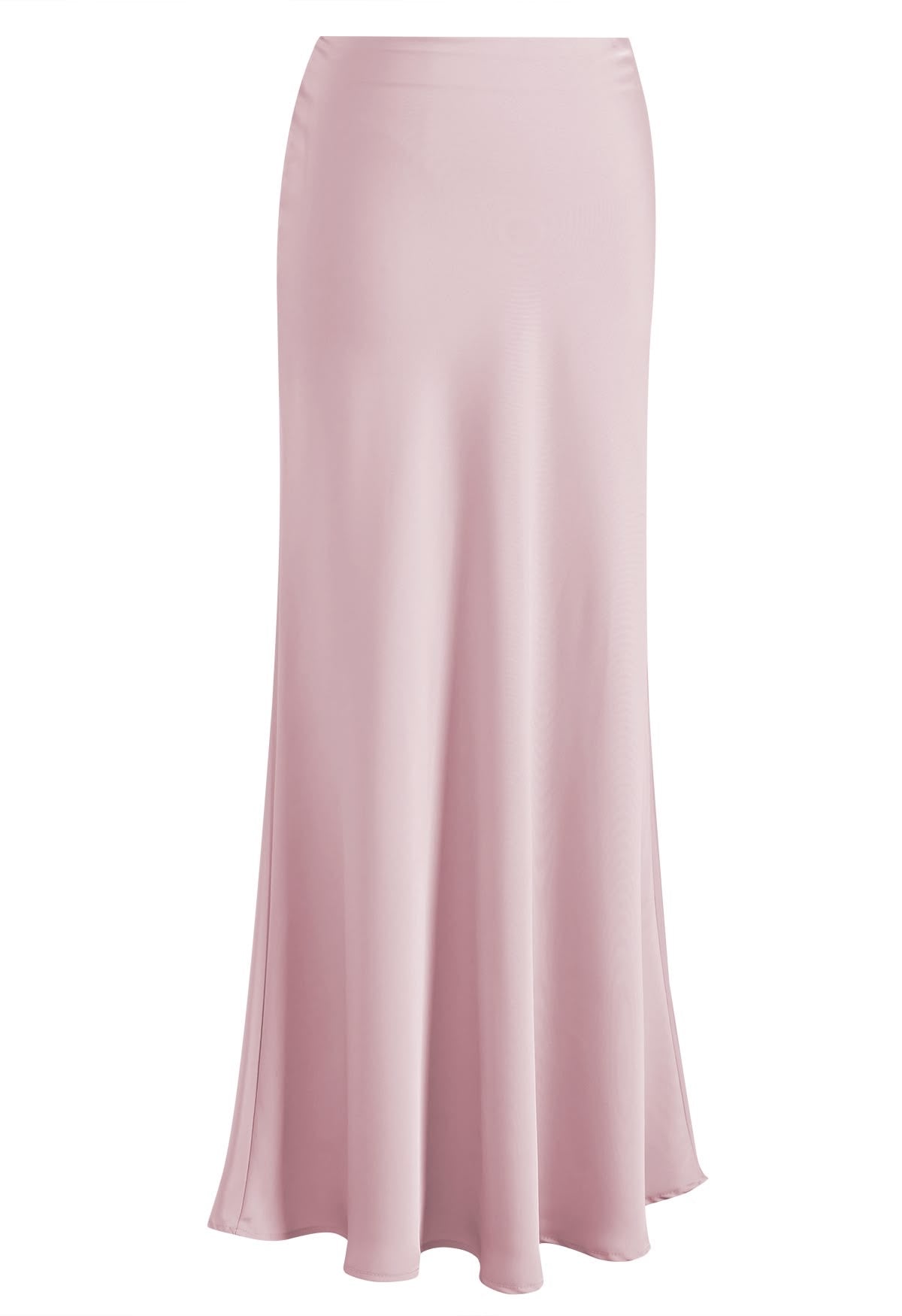 Rosy satin skirt
