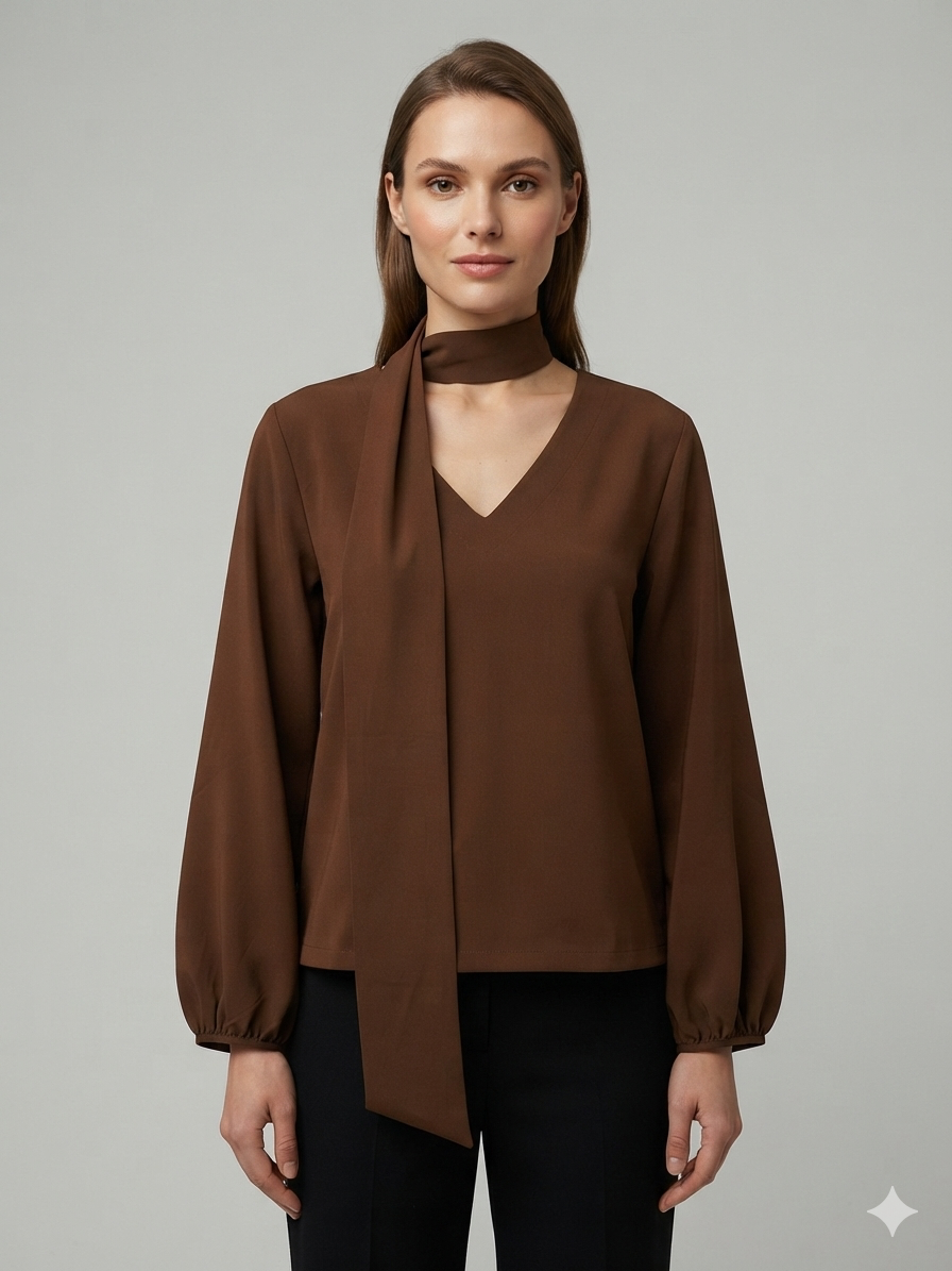 Espresso  Scarf top