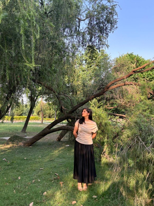 Black Gathered Skirt